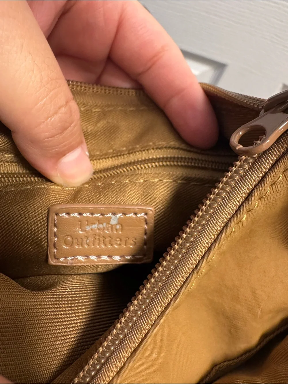 Urban Outfitters Tan and Cream Shoulder Bag